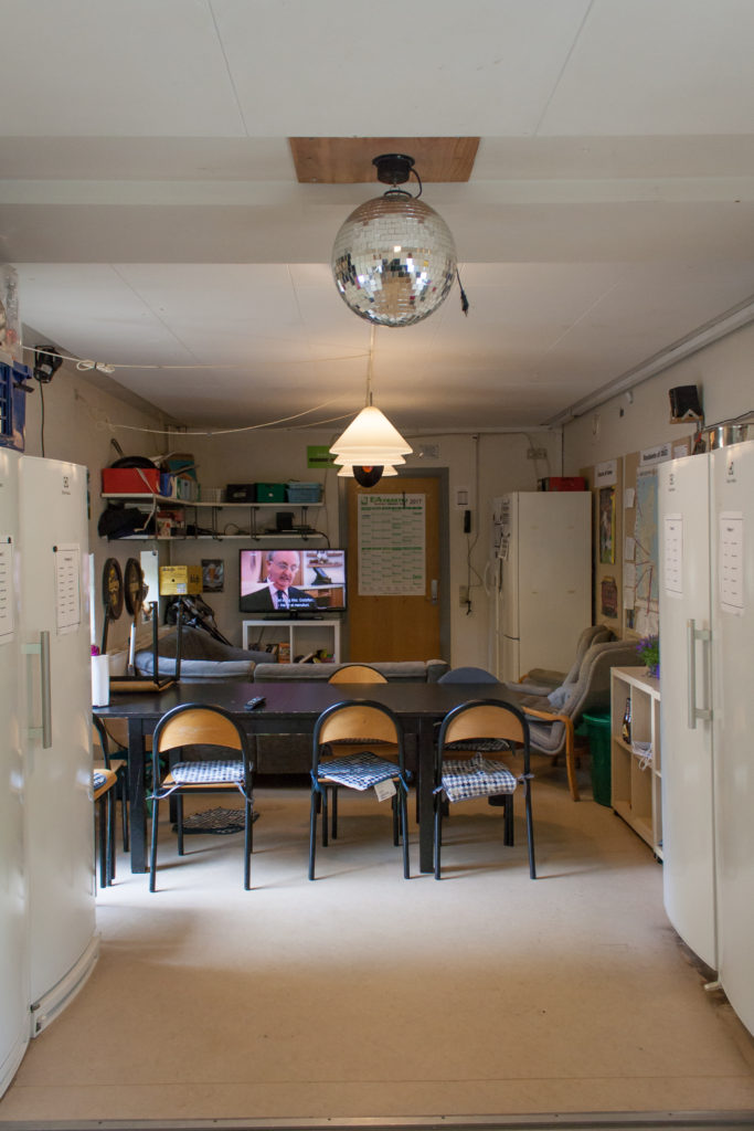 Opholdstue set fra køkken / commonroom seen from kitchen area
